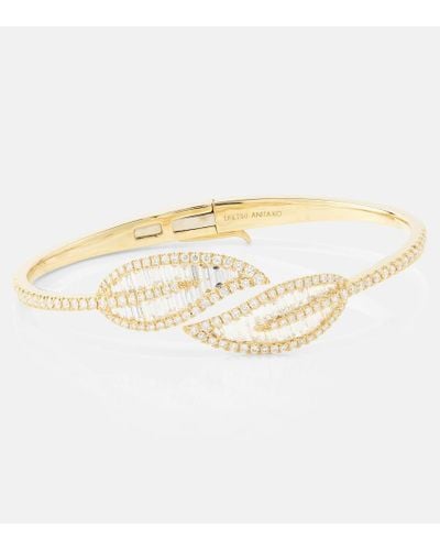 Anita Ko Leaf 18kt Gold Bracelet With Diamonds - Metallic