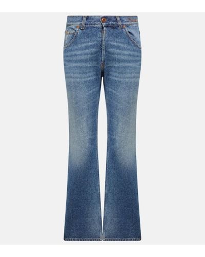 Chloé High-Rise Straight Jeans - Blau
