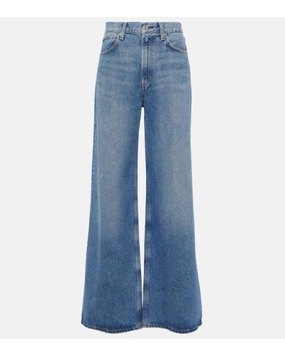 Citizens of Humanity Mid-Rise Wide-Leg Jeans Paloma - Blau