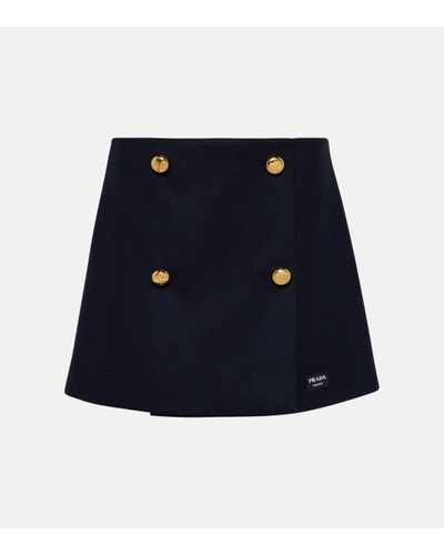 Prada Wool Miniskirt - Blue