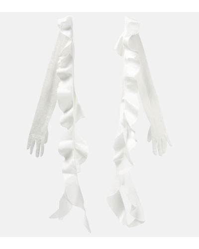 David Koma Handschuhe aus Spitze - Weiß