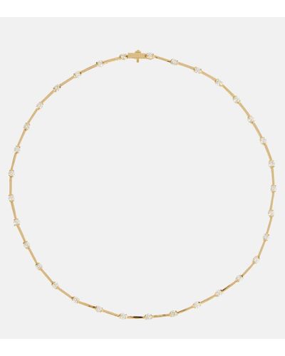 Melissa Kaye Zea Linked 18kt Gold Necklace With Diamonds - Natural