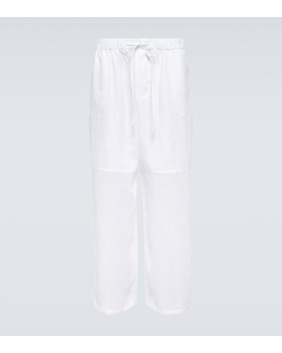 Loewe Paula's Ibiza – Pantalon ample en lin - Blanc