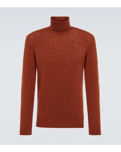 Loro Piana Cashmere Turtleneck Sweater - Red