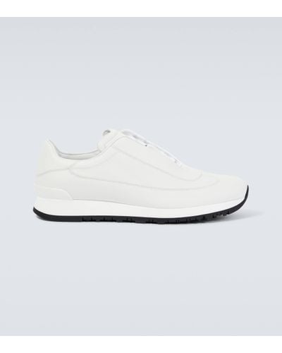 John Lobb Foundry Ii Leather Low-top Trainers - White