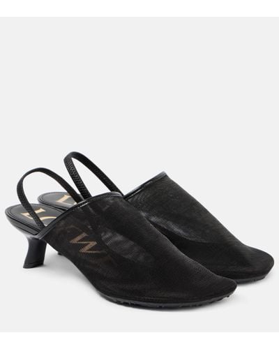 Loewe Petal 45 Slingback Court Shoes - Black