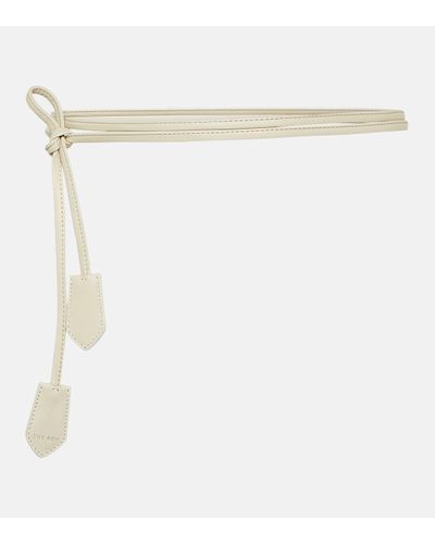 The Row Belt End D Leather Belt - White