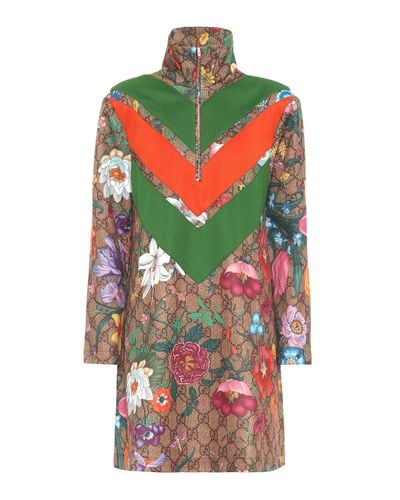 Gucci Kleid Aus Technojersey Mit Druck - Mehrfarbig