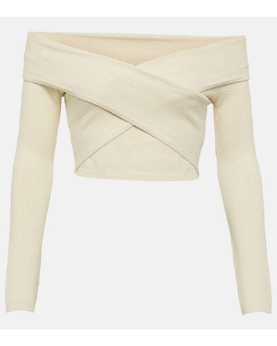 Jonathan Simkhai Aiden Off-shoulder Knit Top - Natural