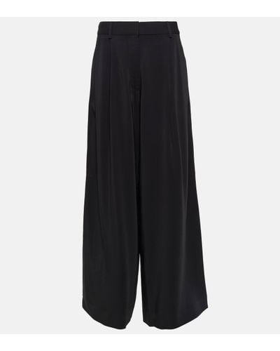 Co. High-rise Jersey Wide-leg Trousers - Black