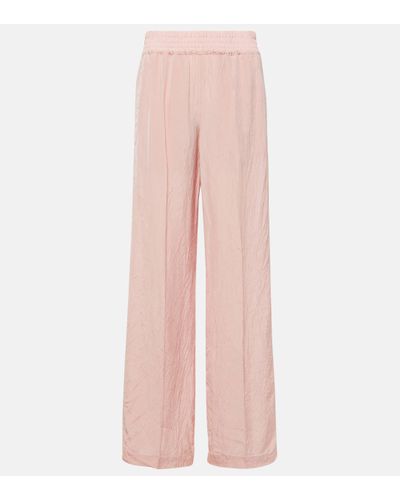 Victoria Beckham High-rise Wide-leg Trousers - Pink