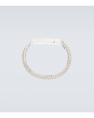 Bottega Veneta Silver Chain Bracelet - White