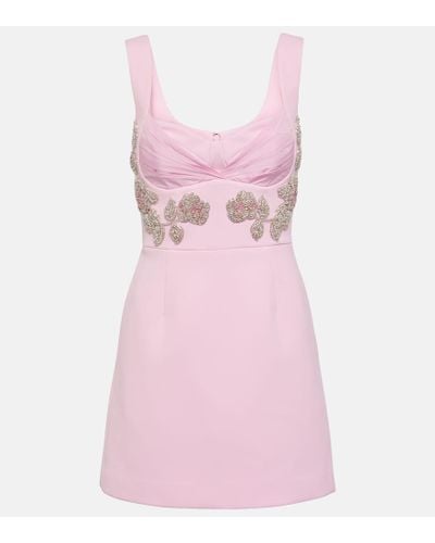 Rebecca Vallance Jenna Crystal-embellished Minidress - Pink