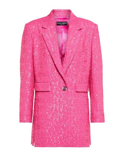 Dolce & Gabbana Blazer mit Pailletten - Pink