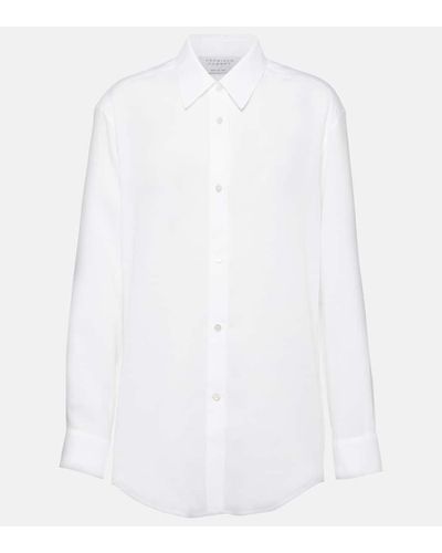Gabriela Hearst Hemd Ferrara aus Leinen - Weiß