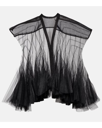 Rick Owens Giacca in tulle - Nero