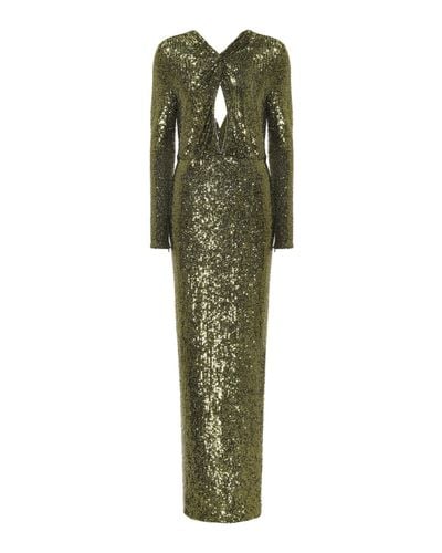 Dundas Sequined Gown - Green