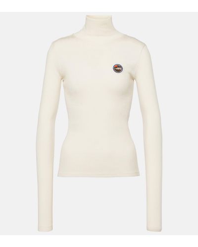 Chloé Wool And Silk Turtleneck Jumper - White