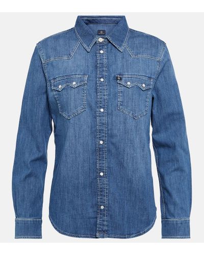 AG Jeans Camisa Western en denim - Azul