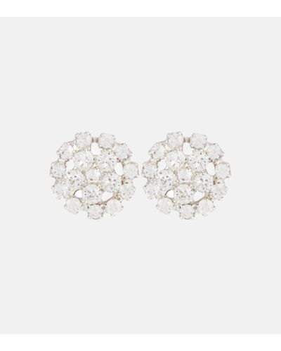 Jennifer Behr Maris Crystal-embellished Earrings - White