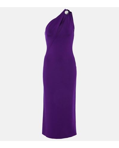 Galvan London Skye Embellished Midi Dress - Purple