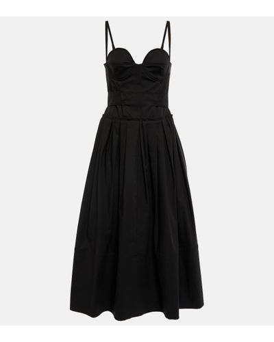 Proenza Schouler Cotton-blend Midi Dress - Black