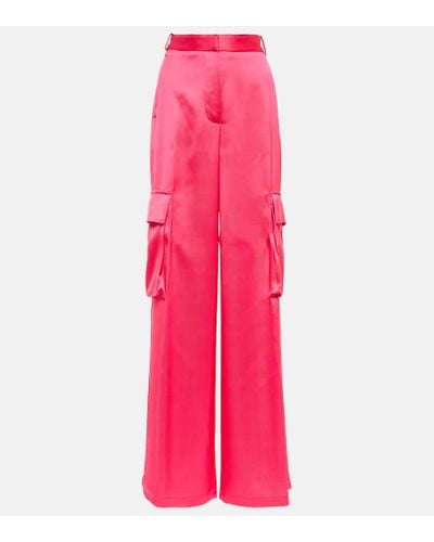 Versace Satin Cargo Pants - Pink