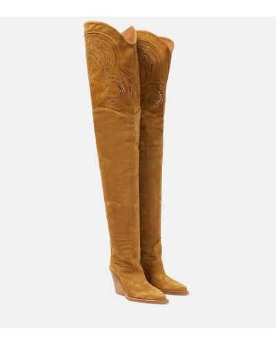 Paris Texas Holly Dakota Suede Over-the-knee Boots - Brown