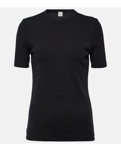 Totême Cotton-blend Jersey T-shirt - Black