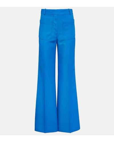 Victoria Beckham Pantalones anchos Alina - Azul