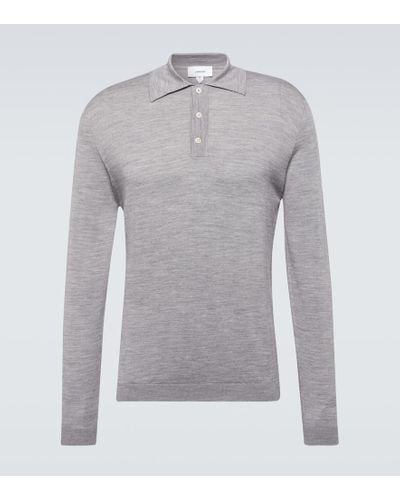 Lardini Wool-blend Polo Sweater - Gray