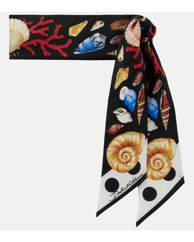Dolce & Gabbana Bedrucktes Tuch Capri aus Seiden-Twill - Mehrfarbig