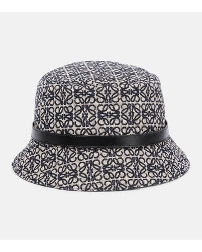 Loewe Anagram Cotton Bucket Hat - Grey