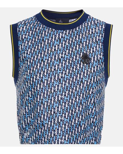 3 MONCLER GRENOBLE Printed Top - Blue