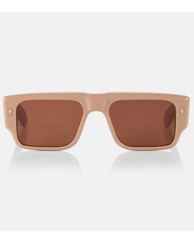 Jacques Marie Mage Devoto Square Sunglasses - Brown