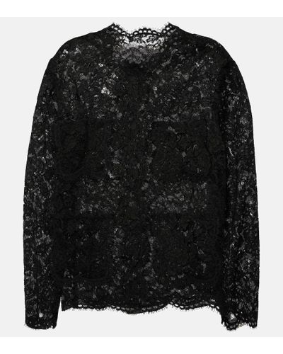 Dolce & Gabbana Blusa de encaje - Negro