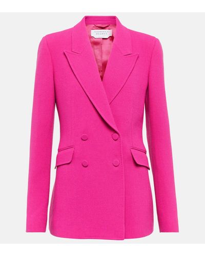 Gabriela Hearst Stephanie Wool Crepe Blazer - Pink
