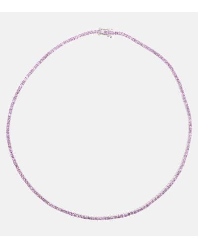 Roxanne First 14kt White Gold Necklace With Lilac Sapphires - Metallic