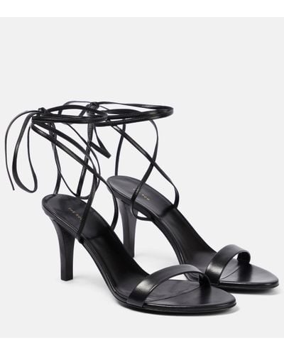 The Row Maud Leather Sandals - Black