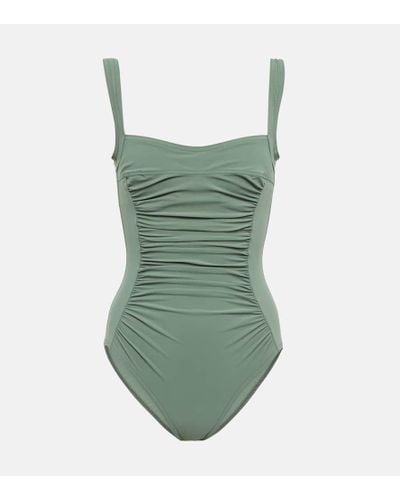 Karla Colletto Basics Square-neck Swimsuit - Green
