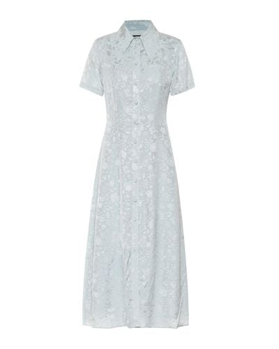 ALEXACHUNG Anna Floral-jacquard Dress - White