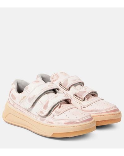 Acne Studios Steffey Leather Trainers - Pink