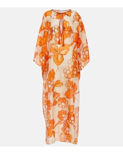 Etro Printed Silk Kaftan - Orange