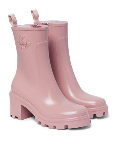 Moncler Loftgrip Rubber Rain Boots - Pink