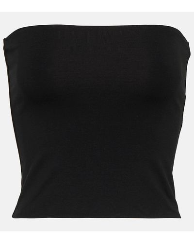 Brunello Cucinelli Cotton-blend Tube Top - Black