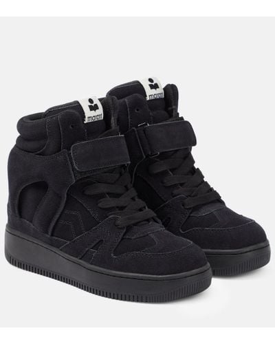 Isabel Marant Ellyn Leather Sneakers - Black