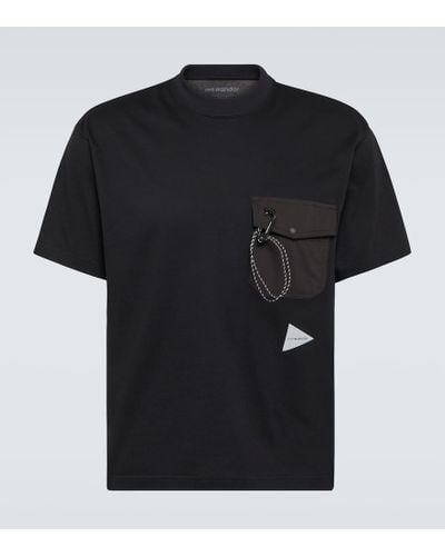 and wander Pocket T Jersey T-shirt - Black
