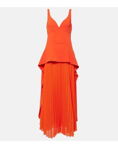 Jonathan Simkhai Sequoia Pleated Maxi Dress - Red