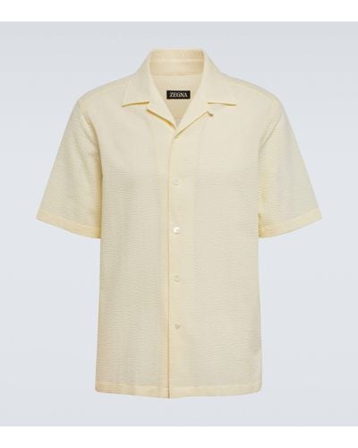 Zegna Cotton Bowling Shirt - Natural