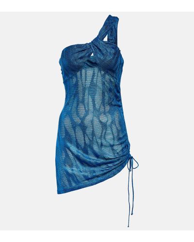 Missoni Jacquard One-shoulder Beach Dress - Blue